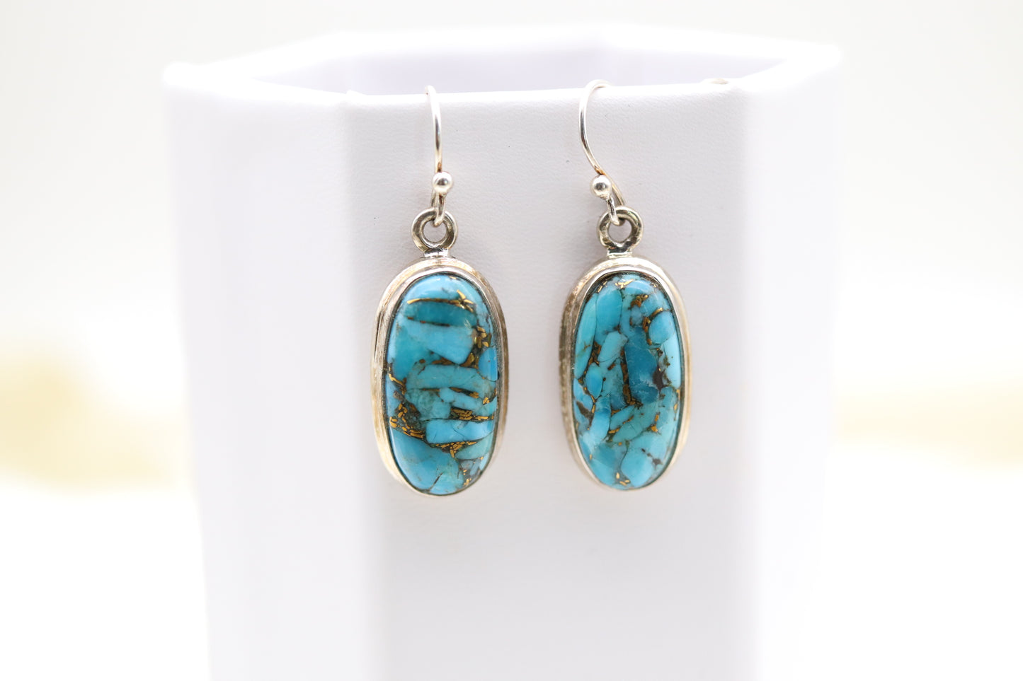 Turquoise Sterling Silver Dangling Earrings