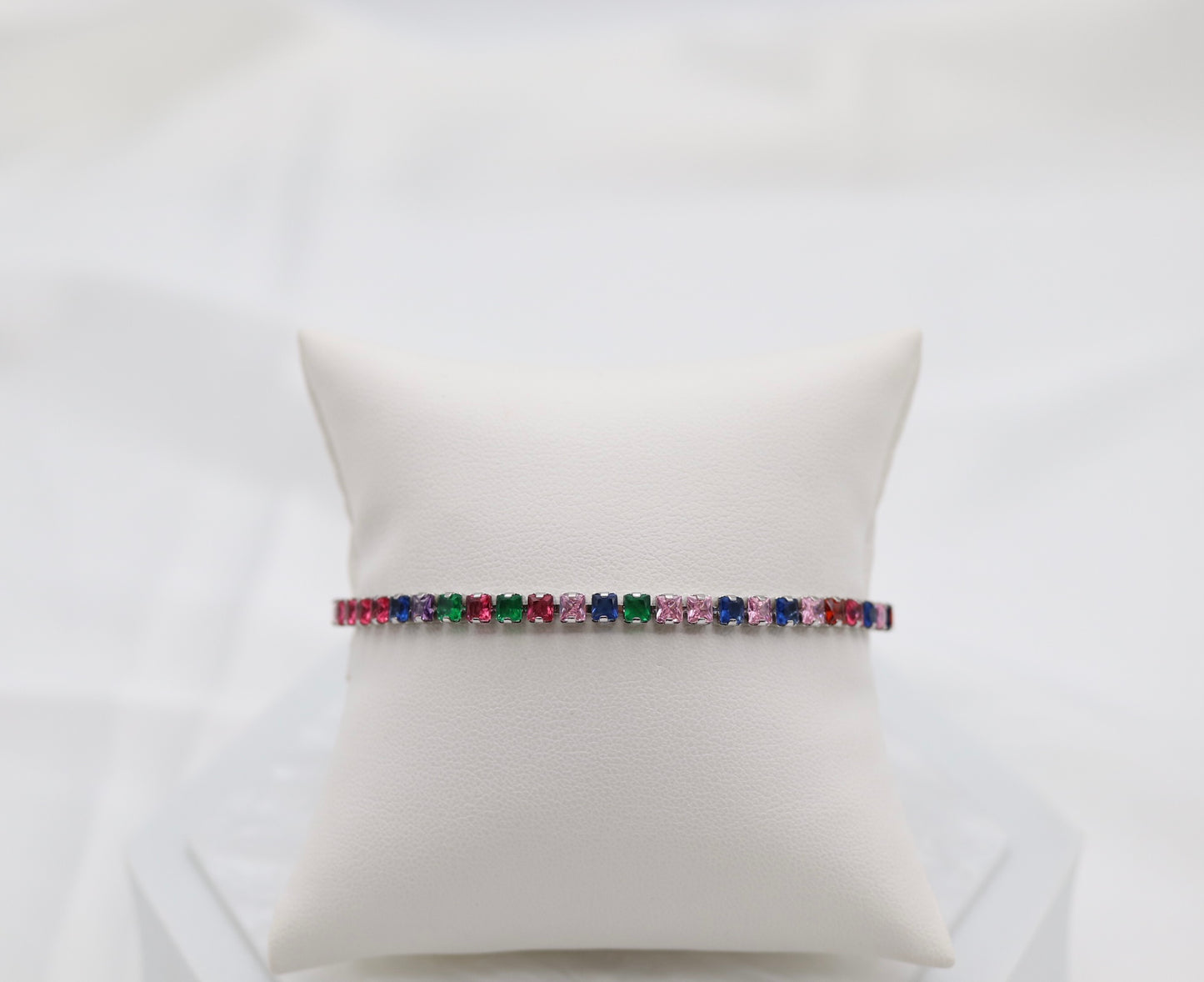 Multi-Colored CZ Diamond Adjustable Bracelet