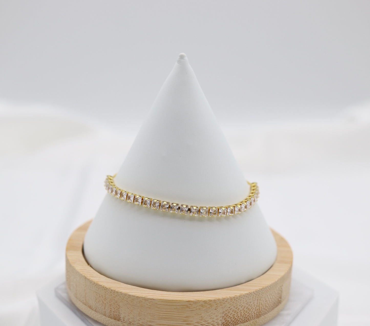 CZ Gold Adjustable Bracelet