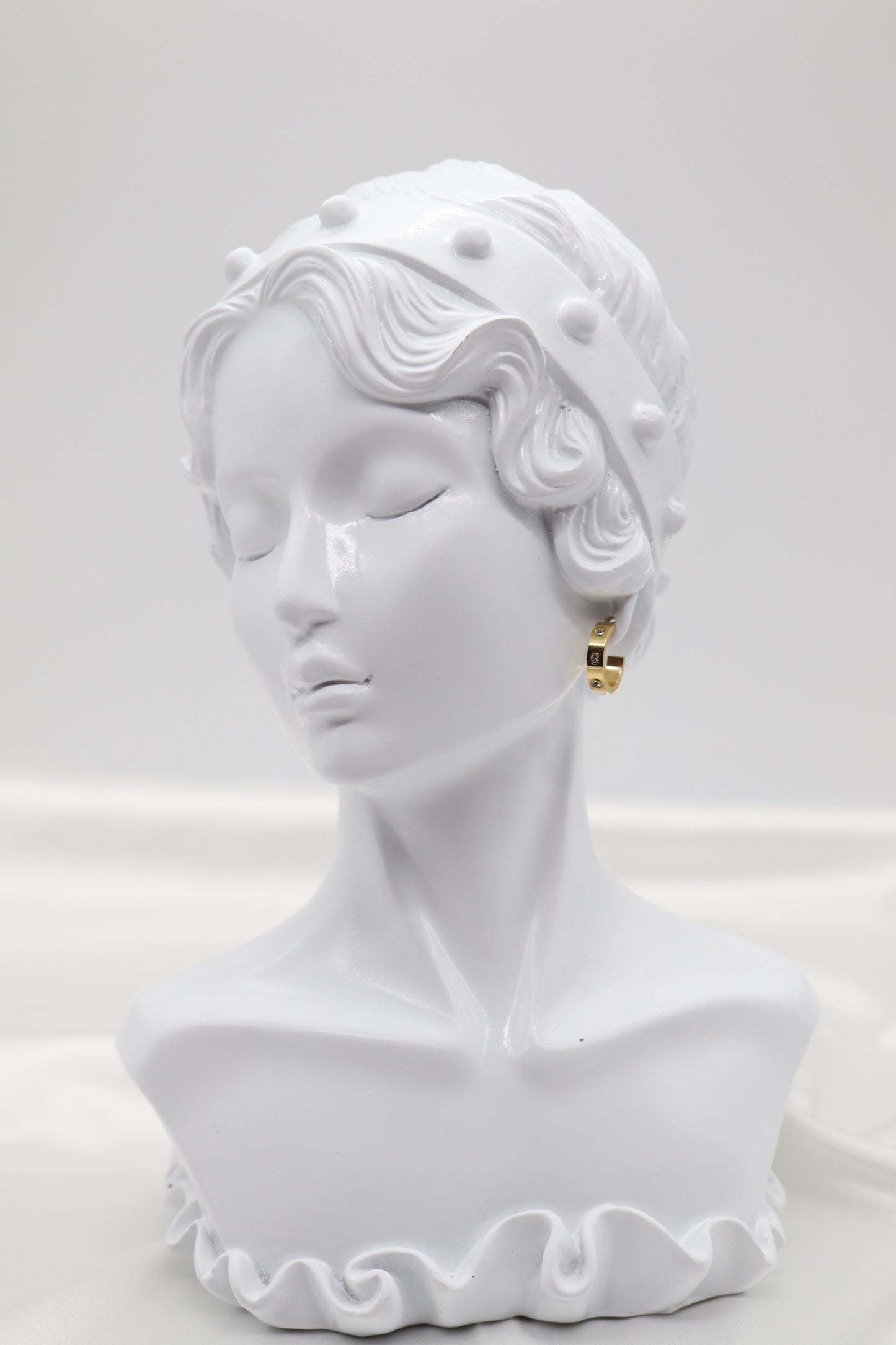 CZ Huggie Gold Earrings