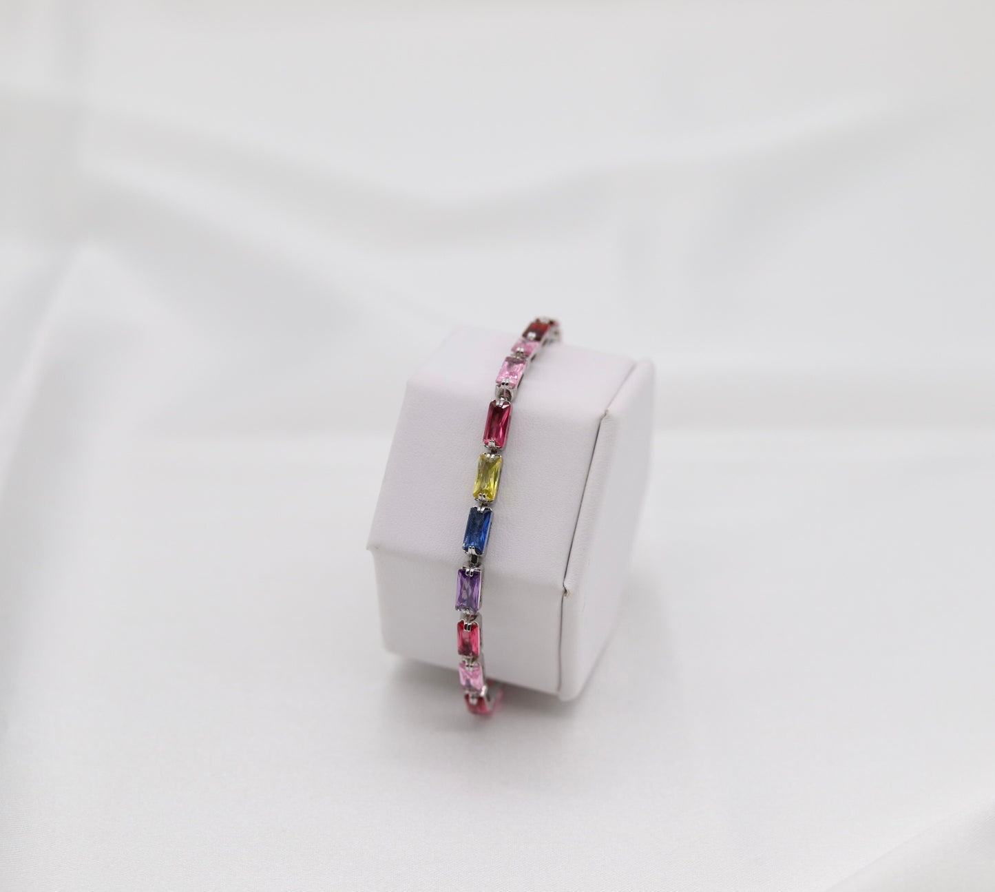 Multi-Colored Gemstone Adjustable Bracelet