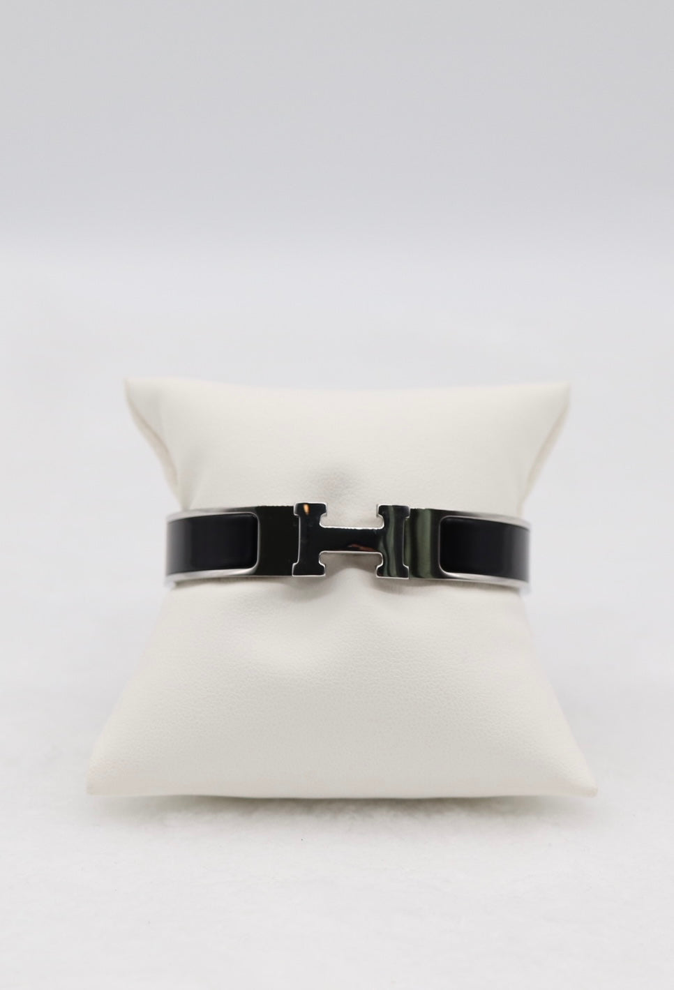 Medium Classic Silver & Black Enamel Bracelet
