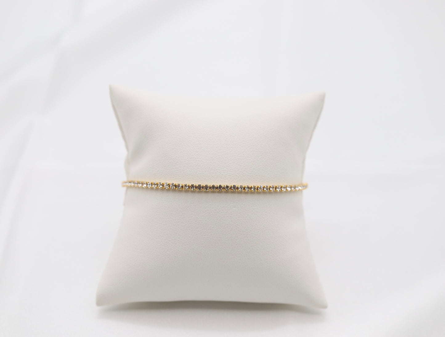 CZ Thin Gold Tennis Bracelet