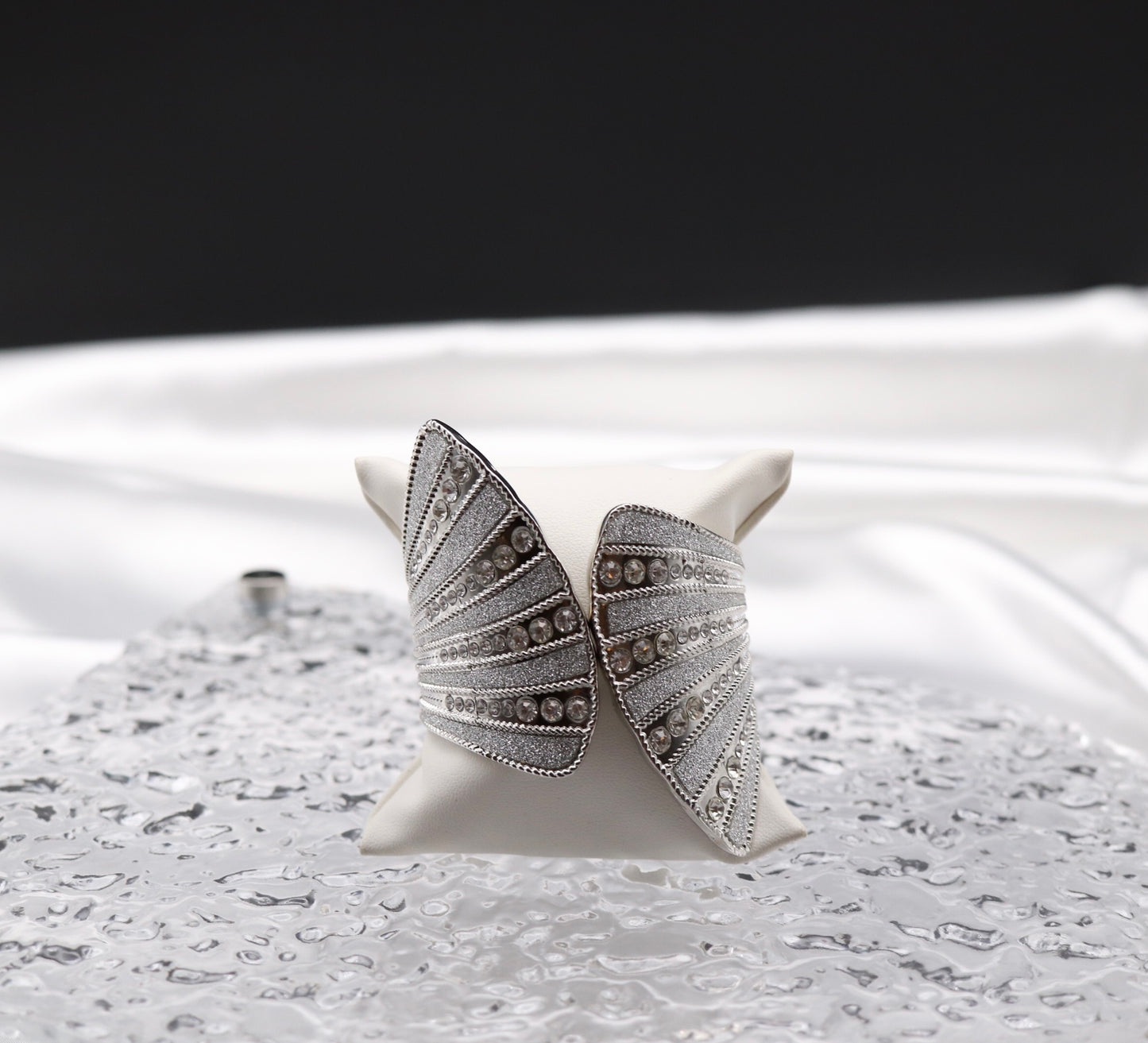 Silver Cuff CZ Bracelet