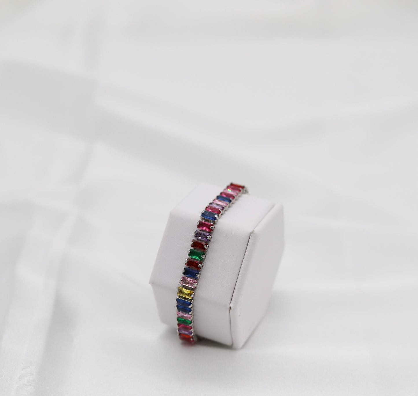 Multi-Color CZ Diamond Tennis Bolo Adjustable Bracelet