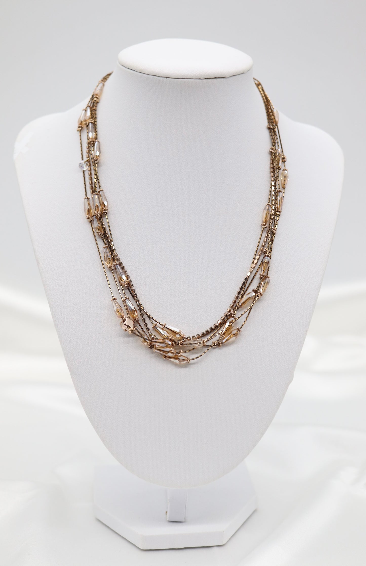 Handmade Muti-Layered Crystal Necklace
