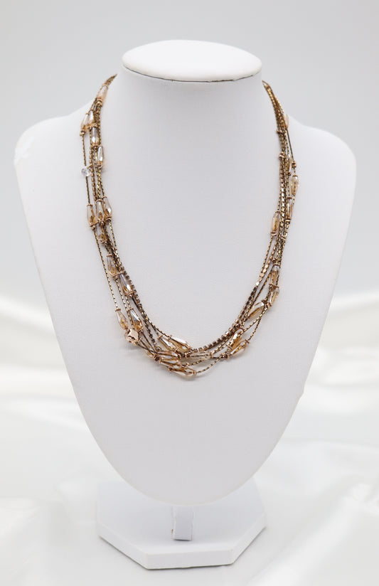 Handmade Muti-Layered Crystal Necklace