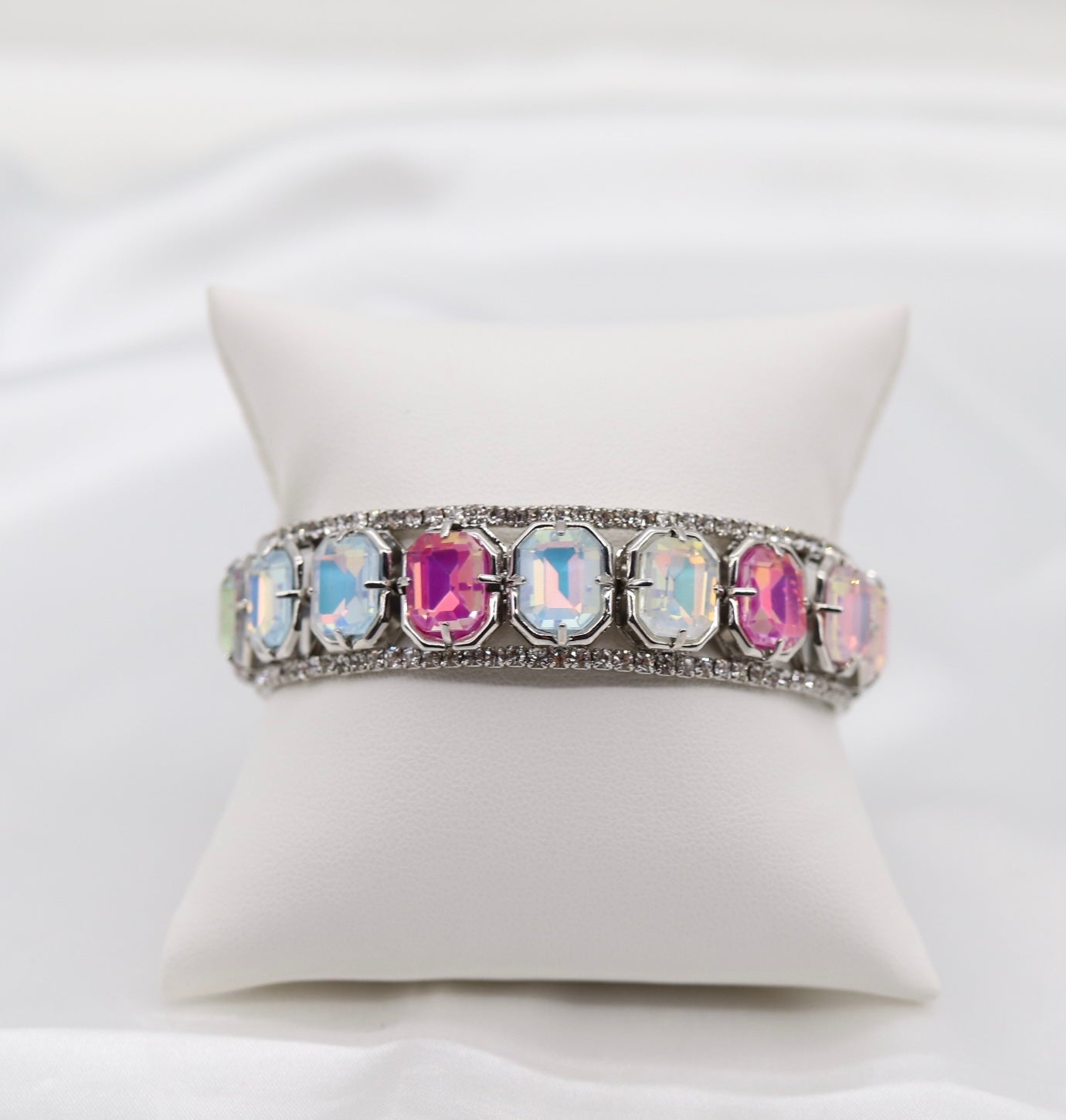 Blue Crystal Rhinestone Stretchable Bracelet