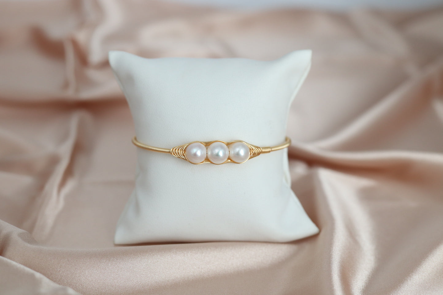 Three Fresh Water Pearls with Gold Filled Wiring