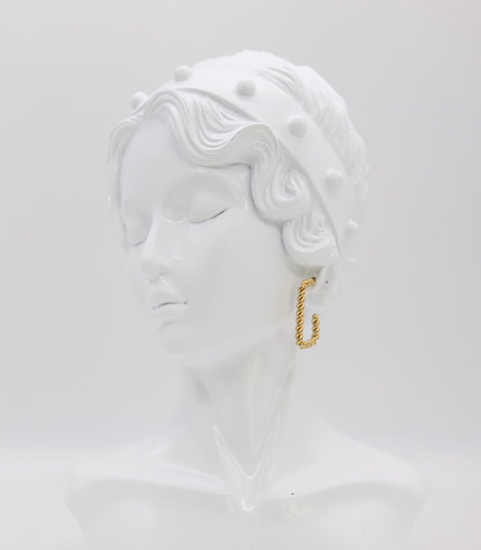 Twisted Rope Square Hoop Earrings
