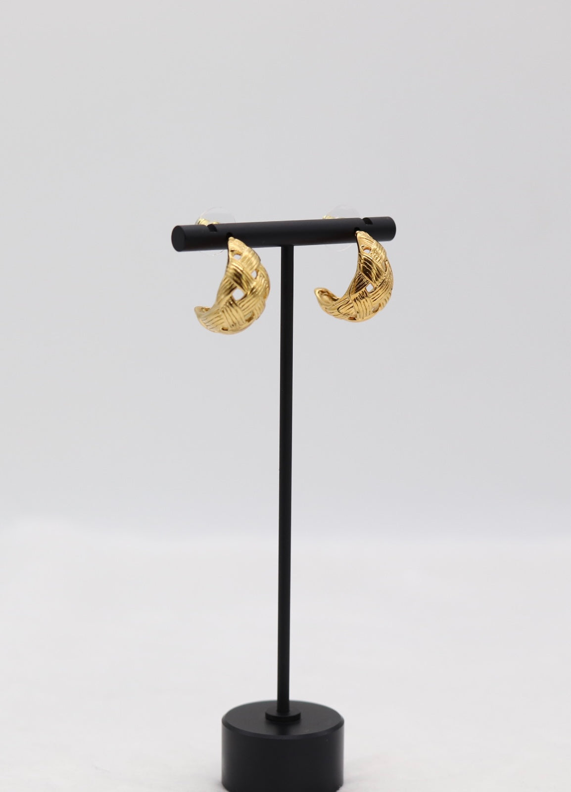 Woven Gold Statement Earrings