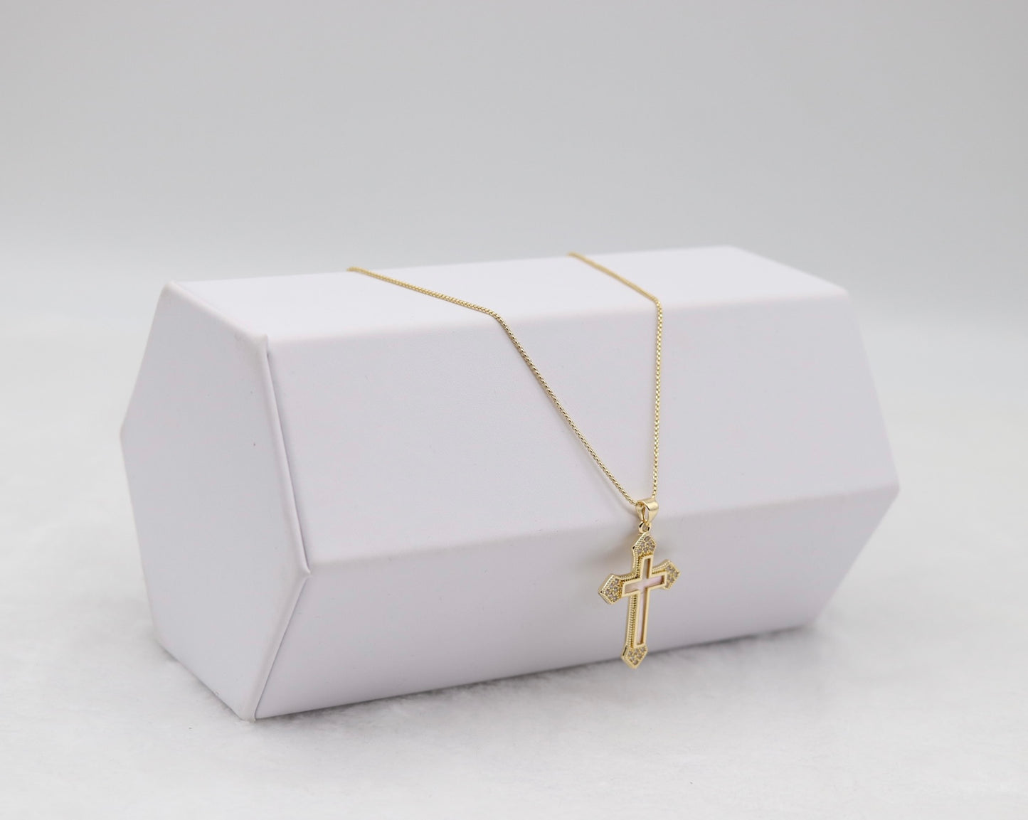 Gold Cross Pendant Necklace