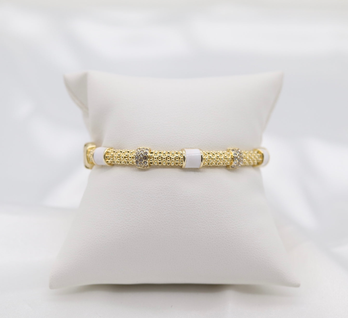 Bauble Bar CZ Pave Popcorn Hingled Bangle Bracelet