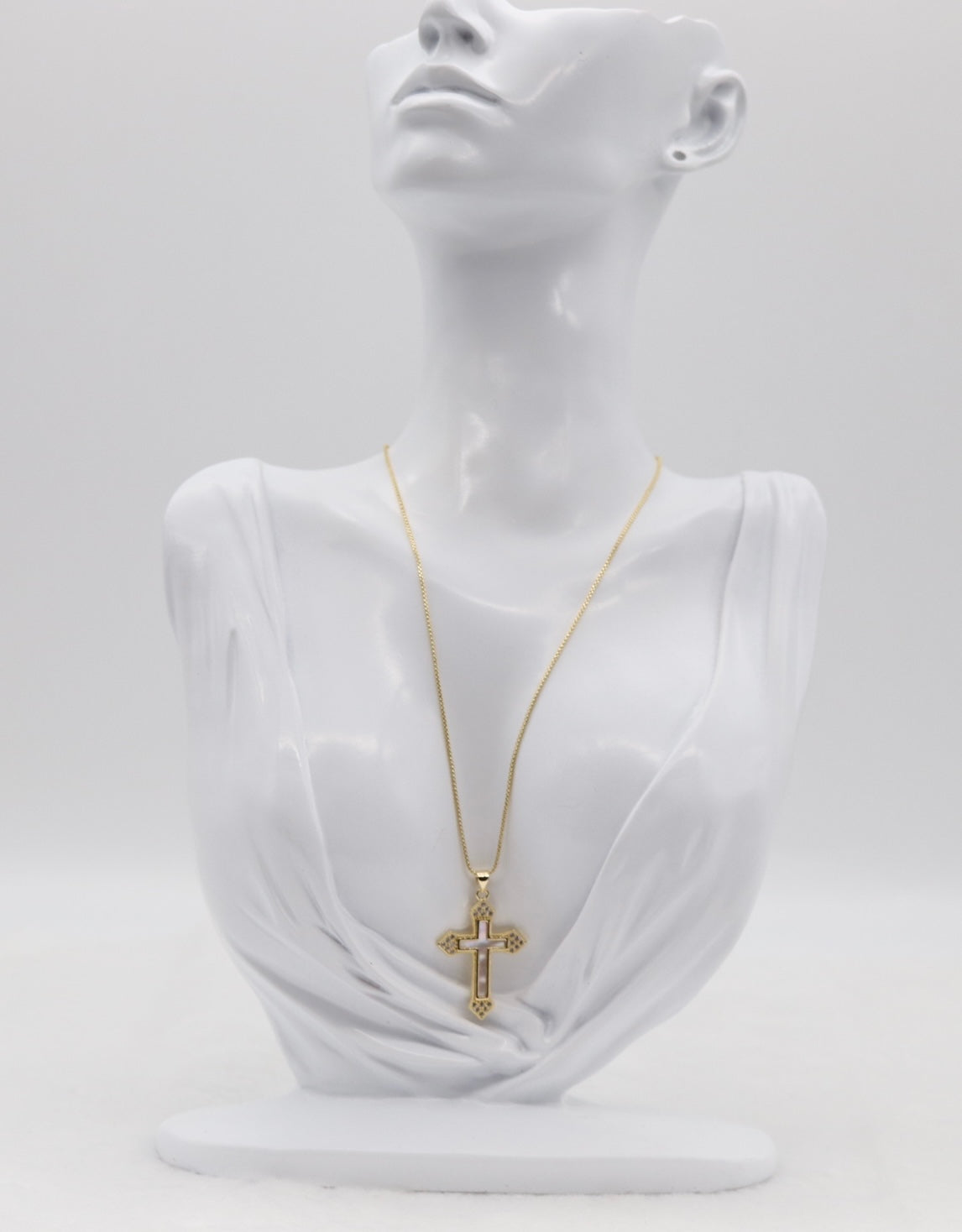 Gold Cross Pendant Necklace