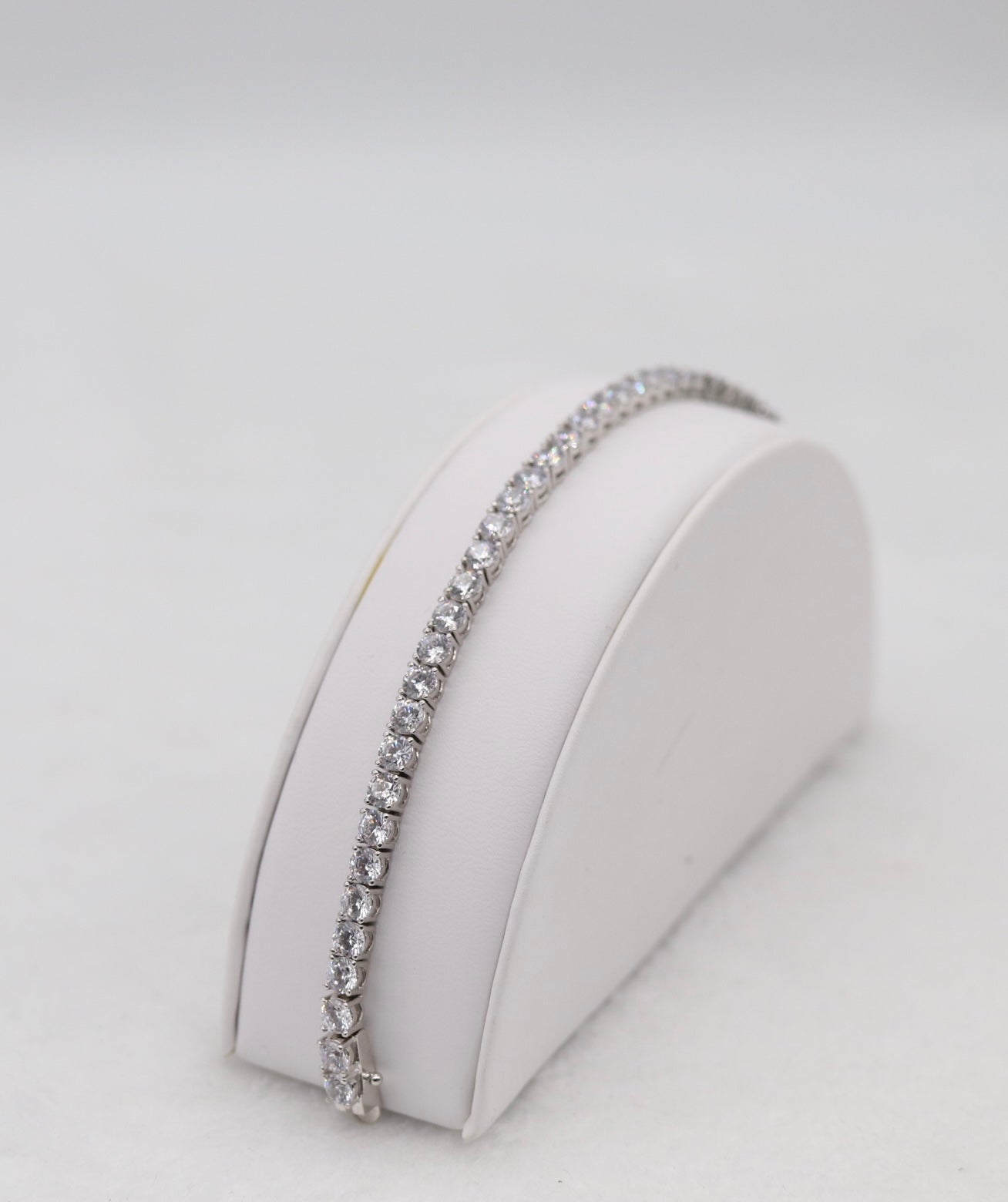 Elegant Silver CZ Tennis Bracelet