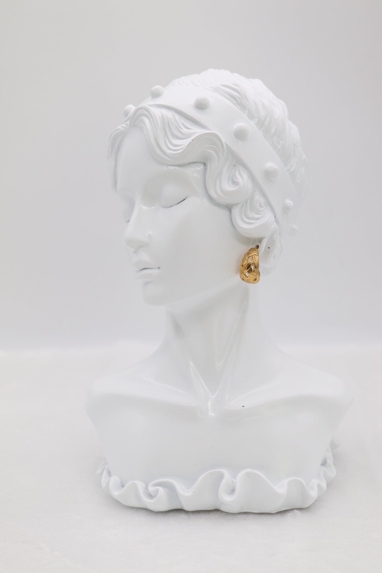 Woven Gold Statement Earrings
