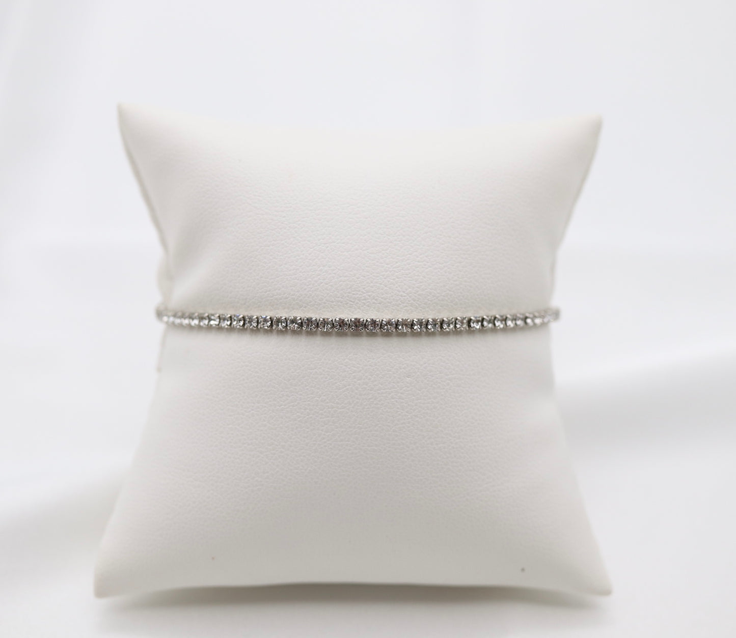 CZ Thin Silver Tennis Bracelet