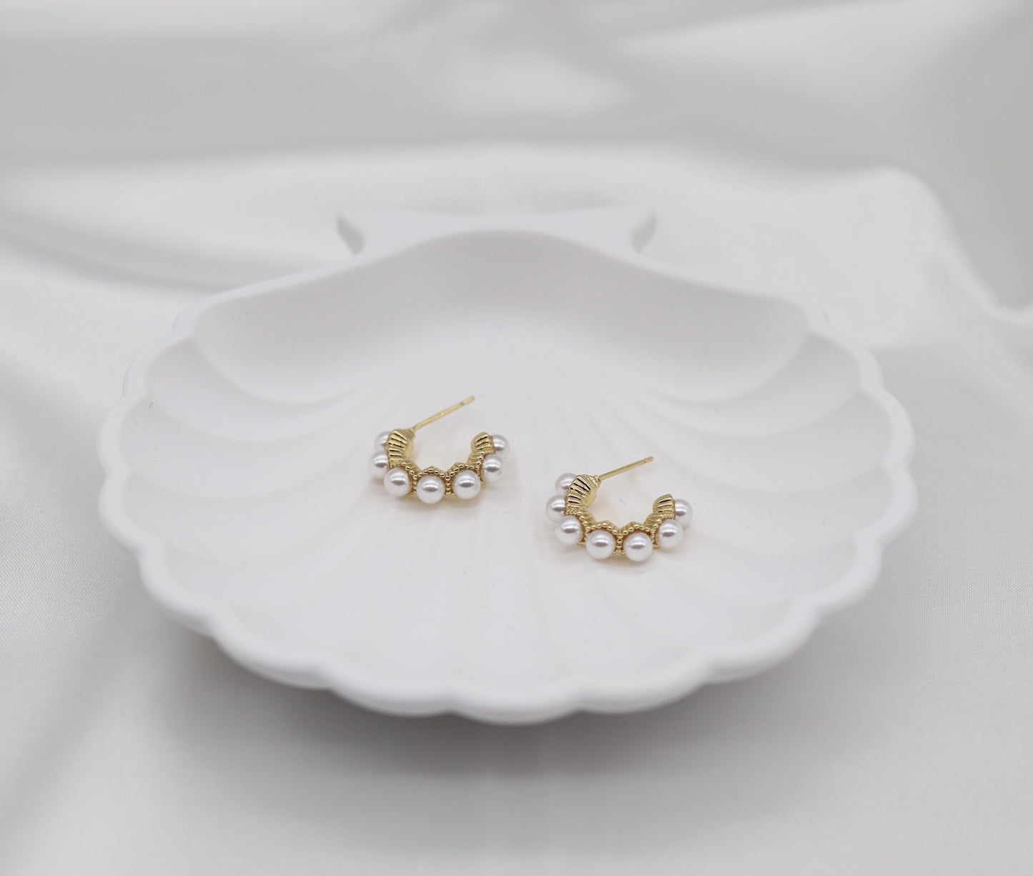 Pearl Huggies Earring