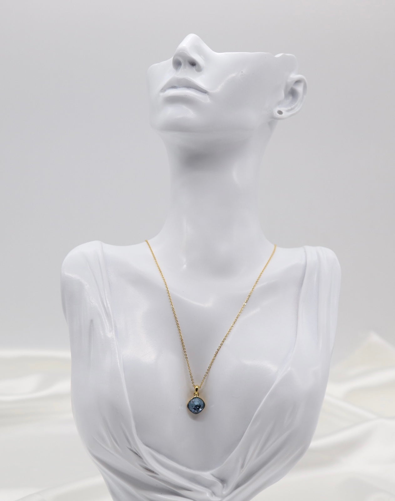 Navy Blue Stone Necklace