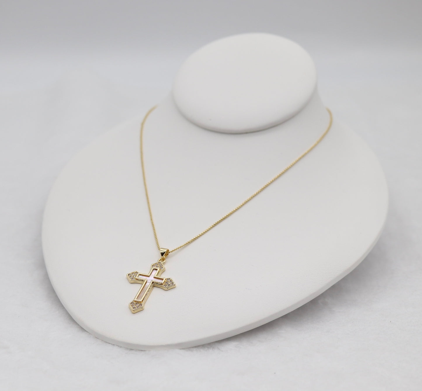 Gold Cross Pendant Necklace