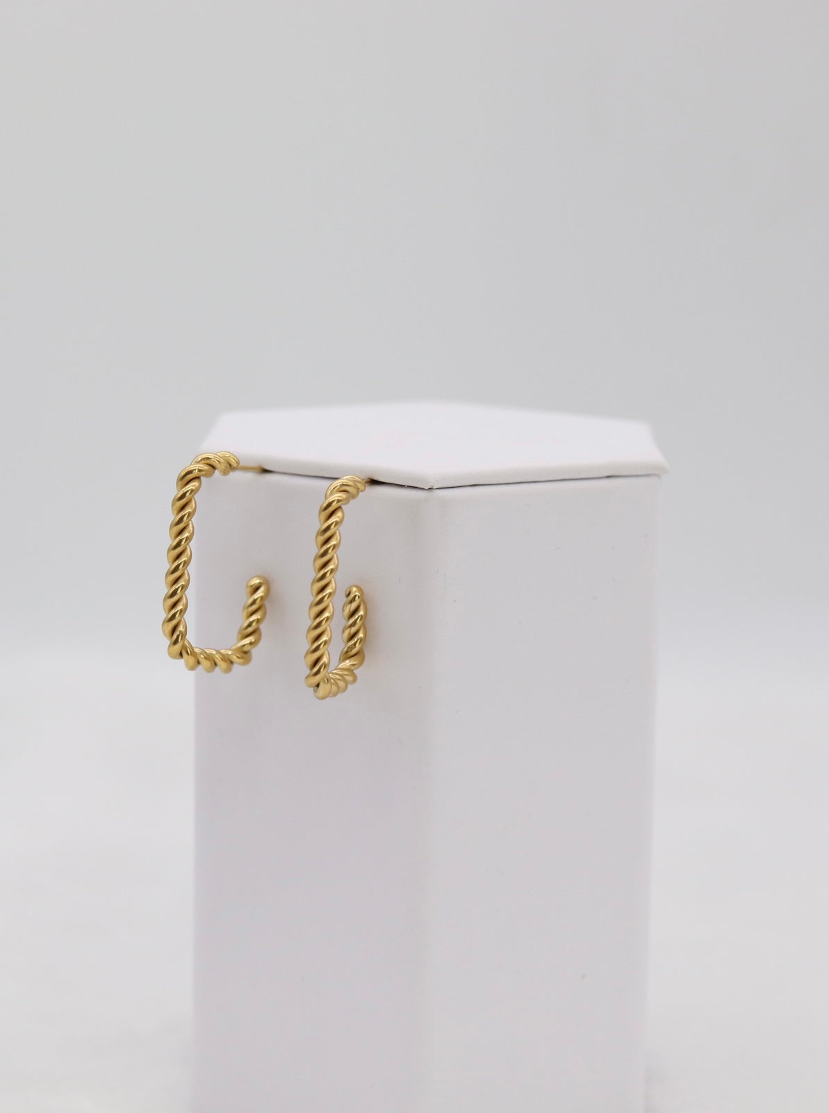 Twisted Rope Square Hoop Earrings