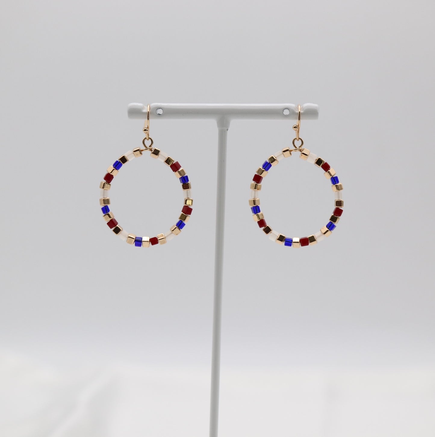 Glass Bead Patriot Earring