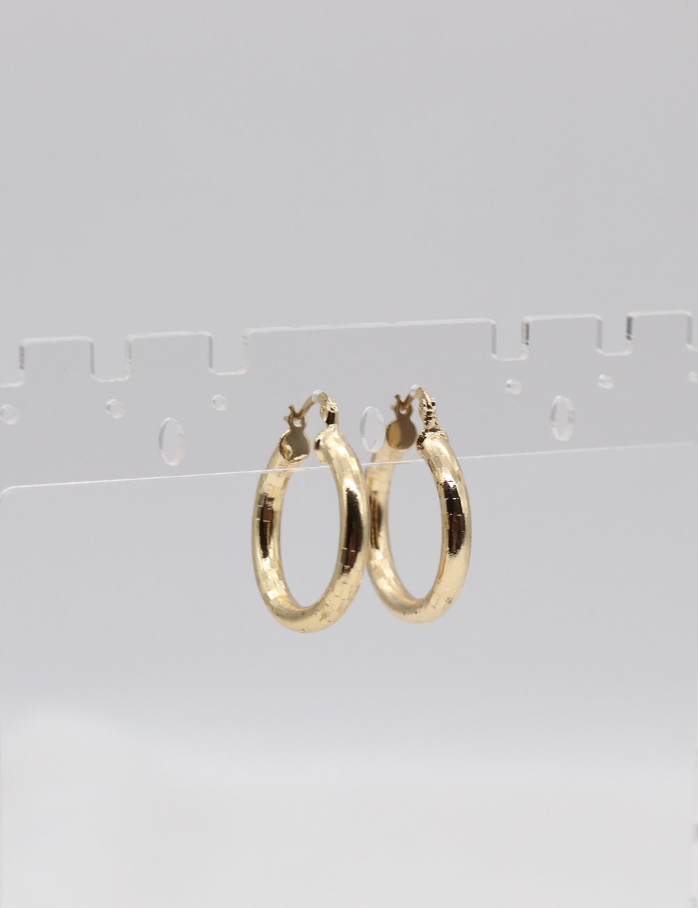 Textured Gold Hoop Earrings