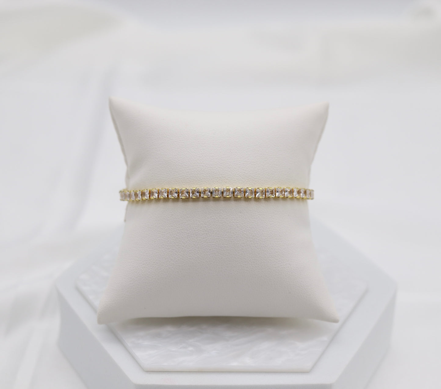 CZ Gold Adjustable Bracelet