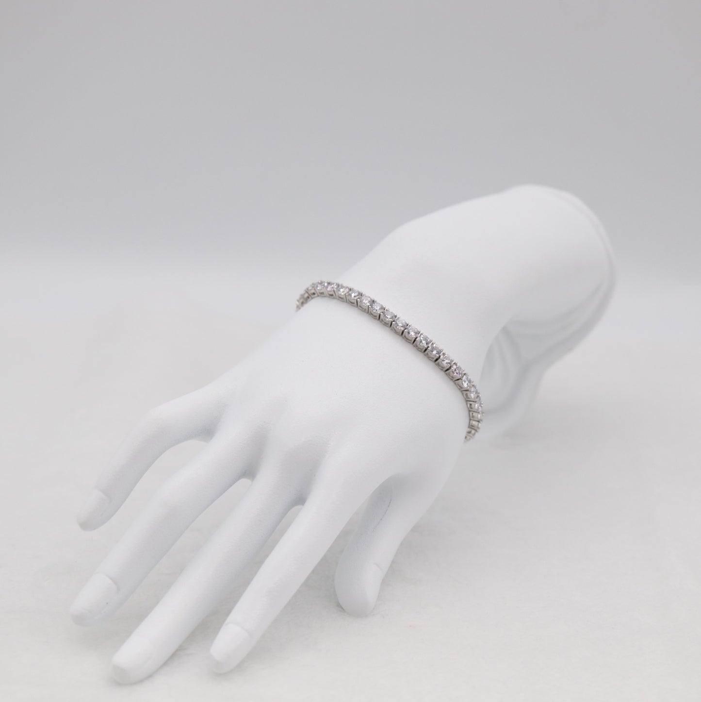 Elegant Silver CZ Tennis Bracelet