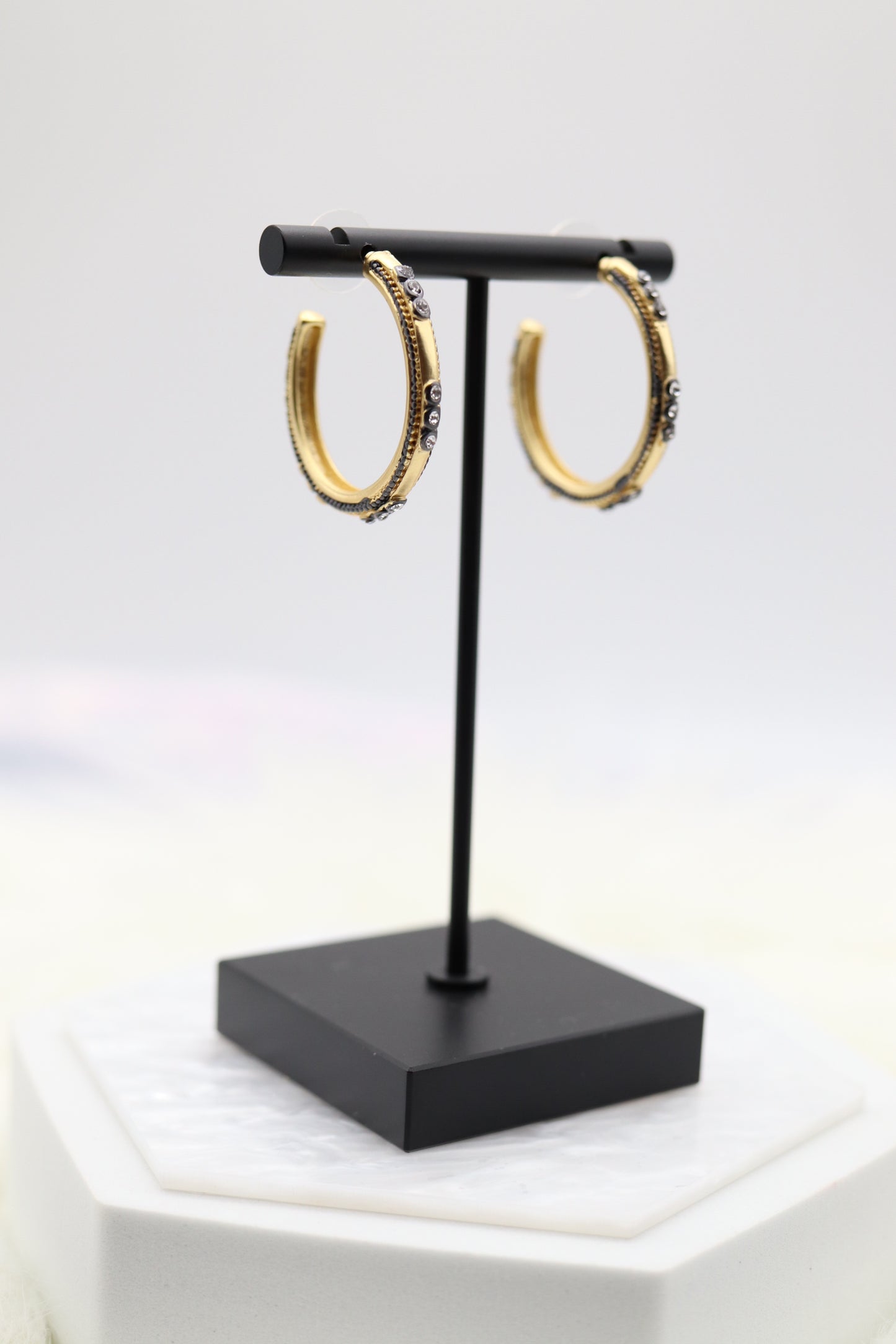 Matte Gold With Hematite CZ