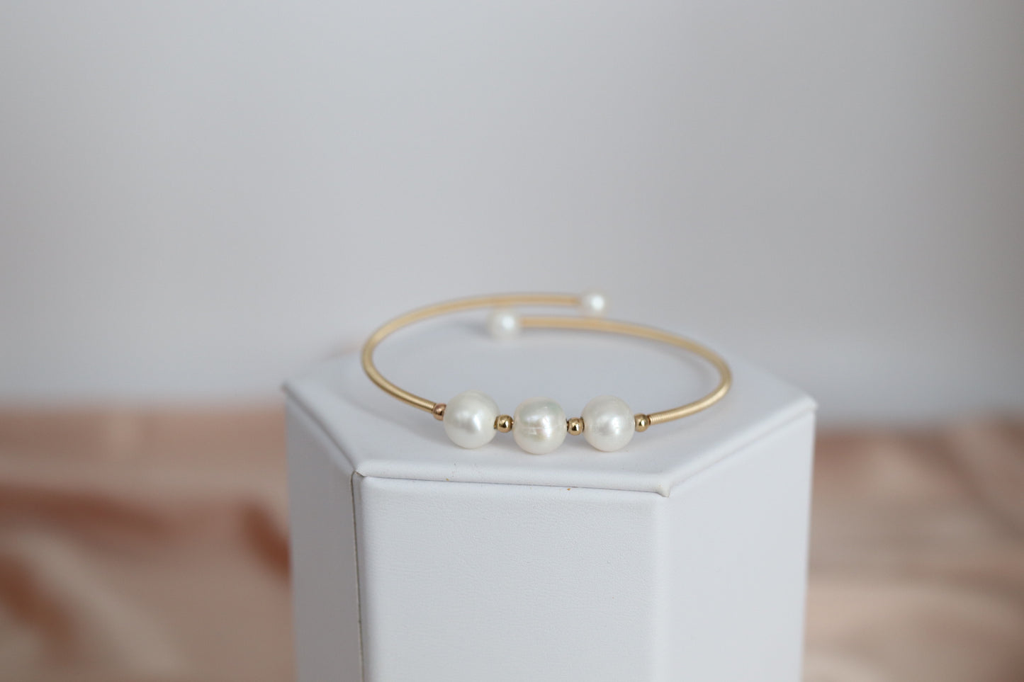 Three Fresh Water Pearls with Gold Filled Wiring