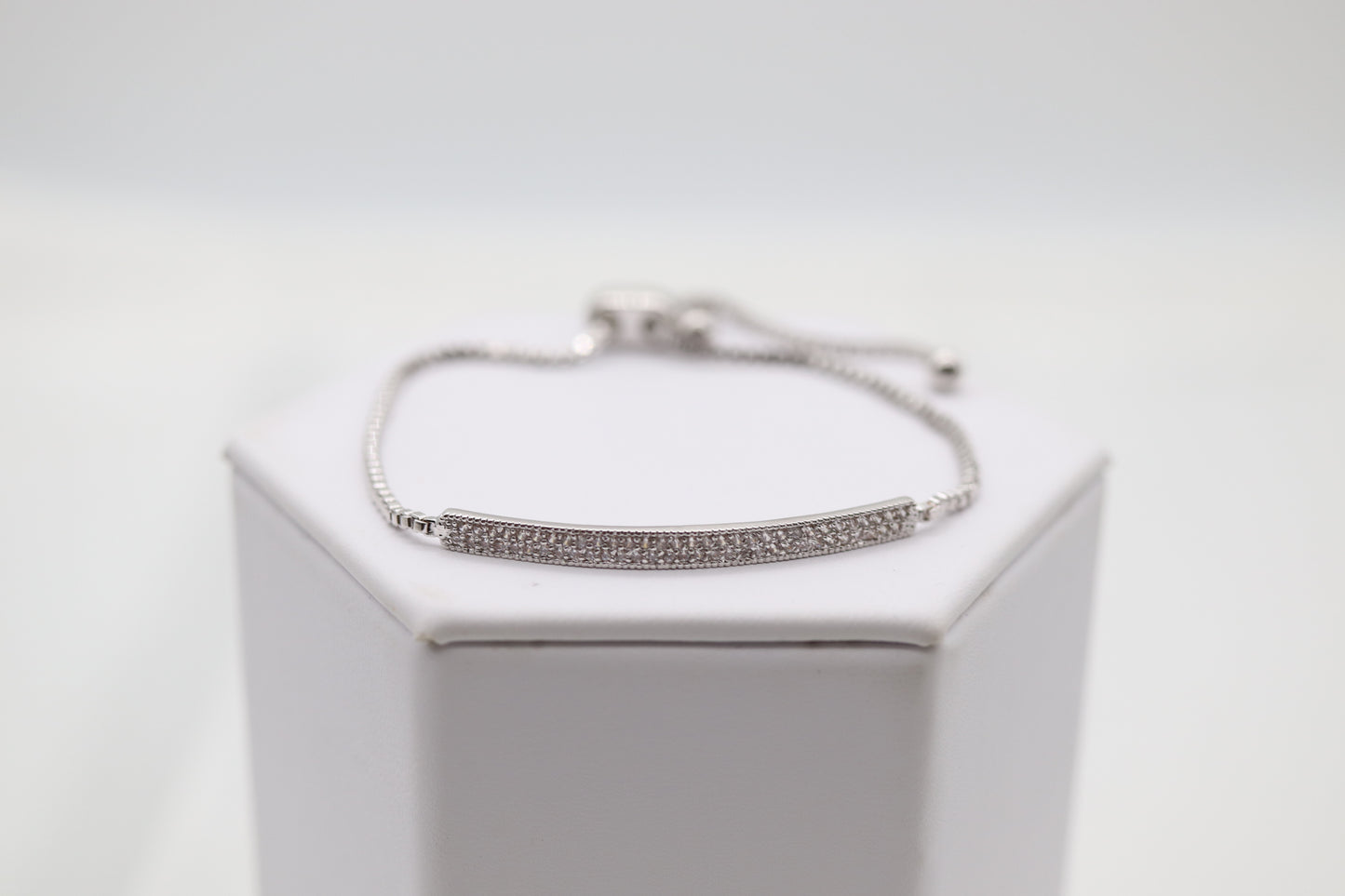 CZ Pave Bar Tennis Bracelet