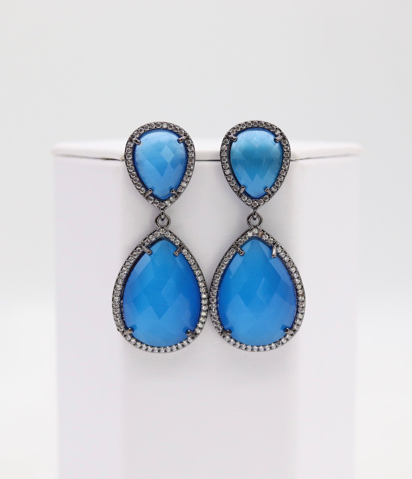 Ocean Glow Teardrop Dangle Earrings