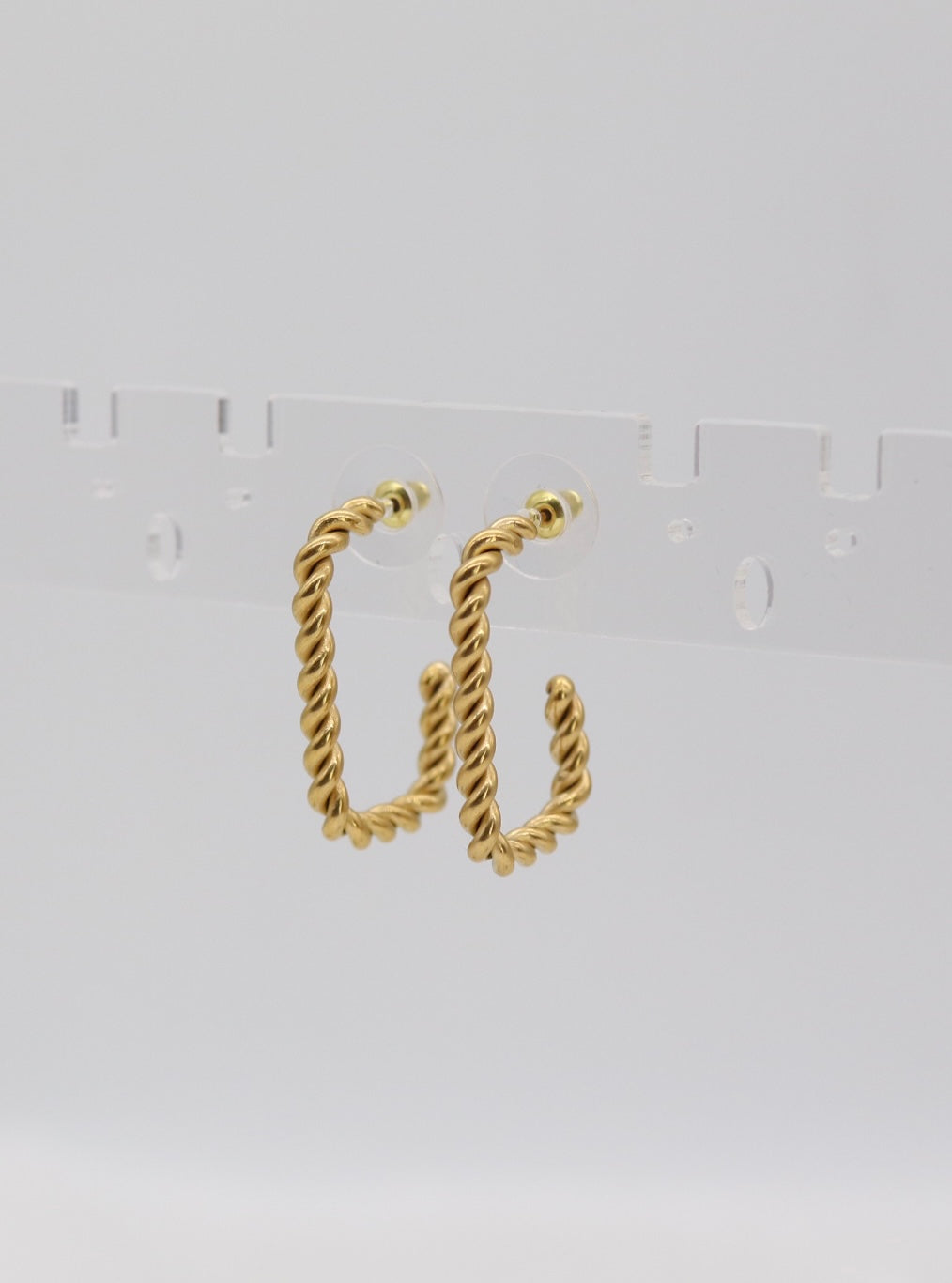Twisted Rope Square Hoop Earrings