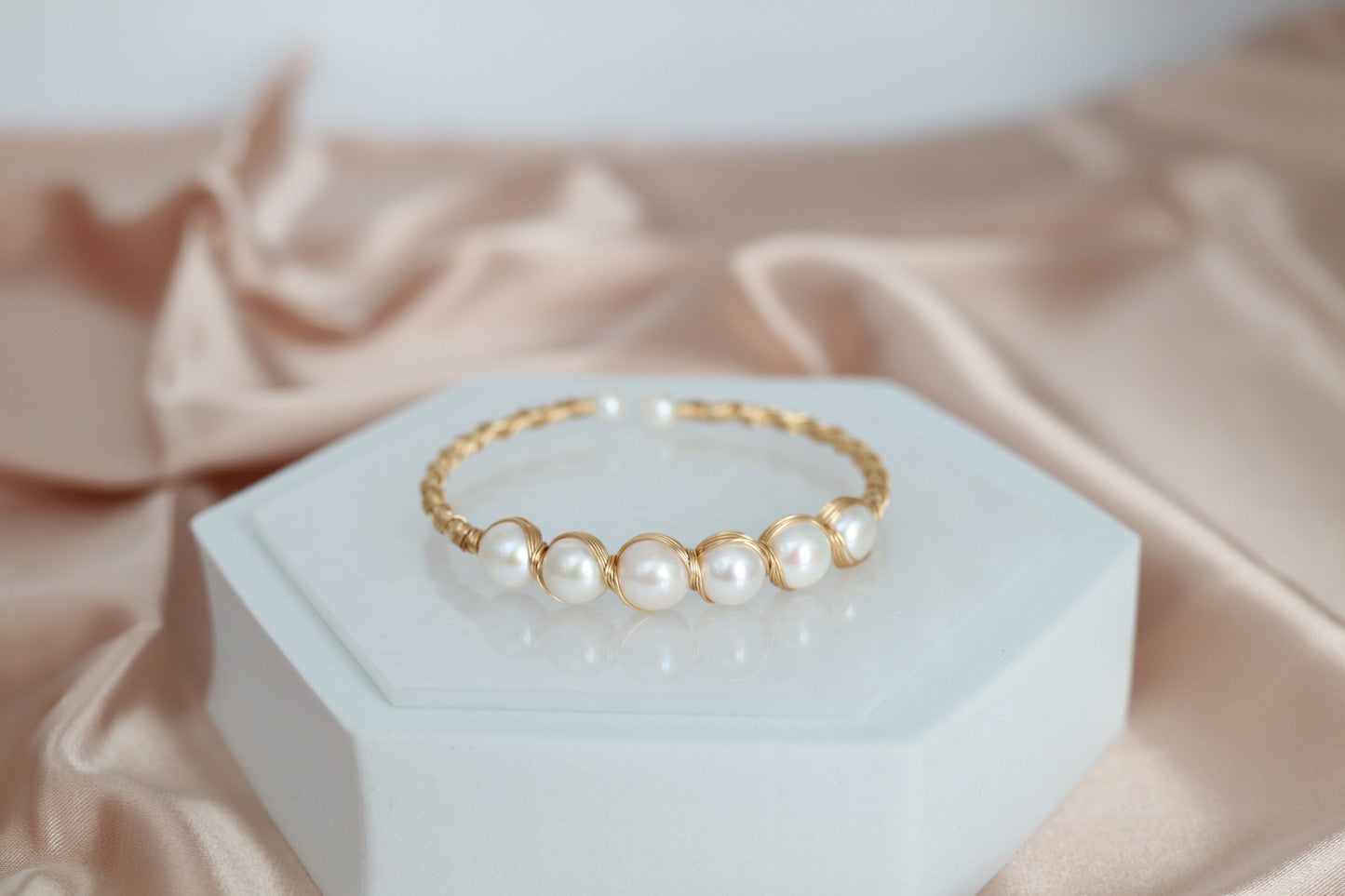 Five Fresh Water Pearls with Gold Filled Wiring