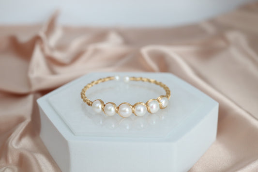Five Fresh Water Pearls with Gold Filled Wiring