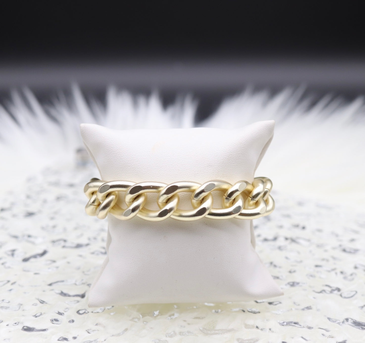 Matte Gold Cable Link Bracelet