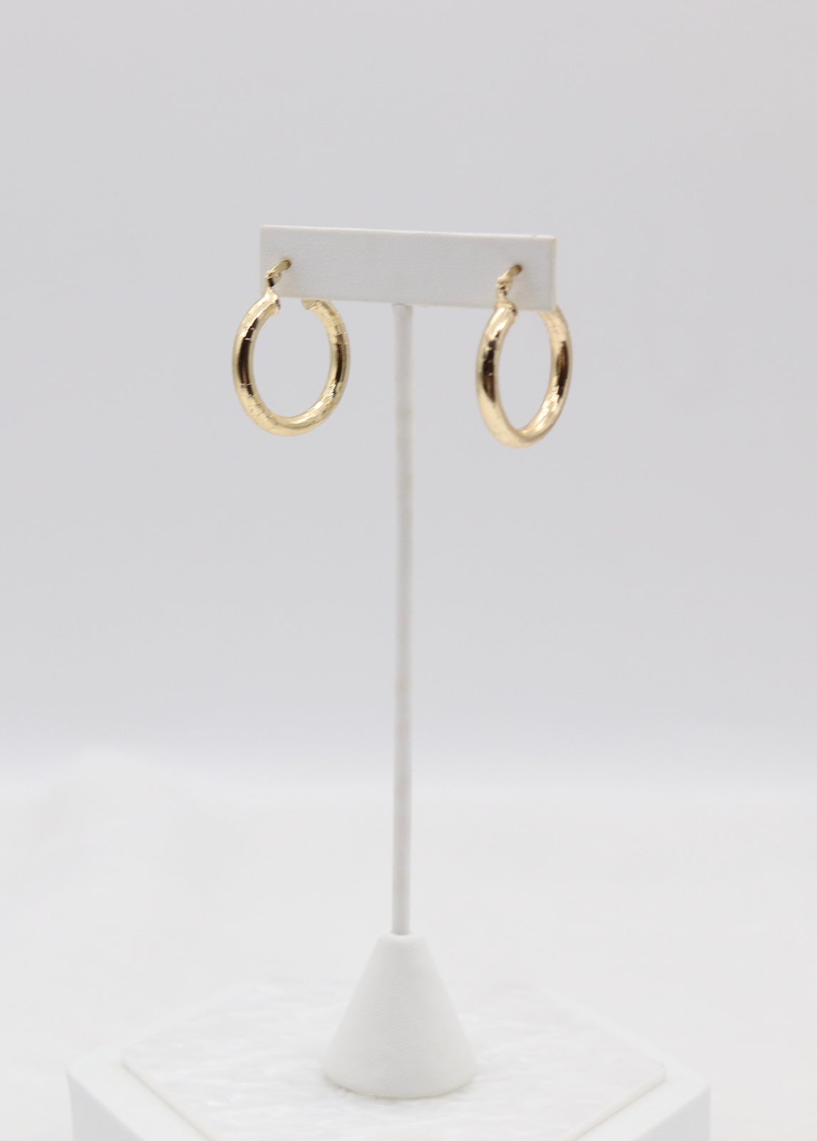 Textured Gold Hoop Earrings