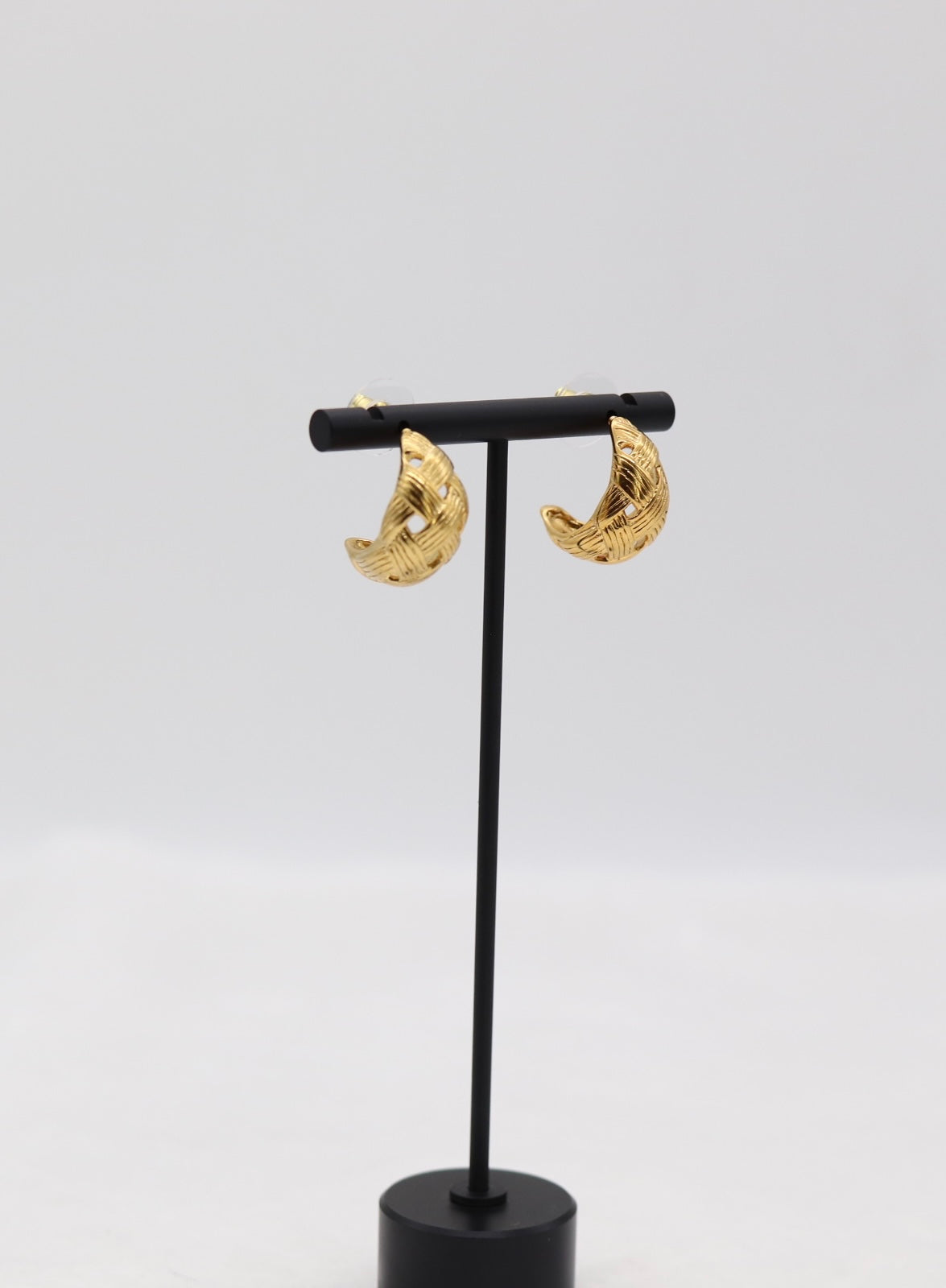 Woven Gold Statement Earrings