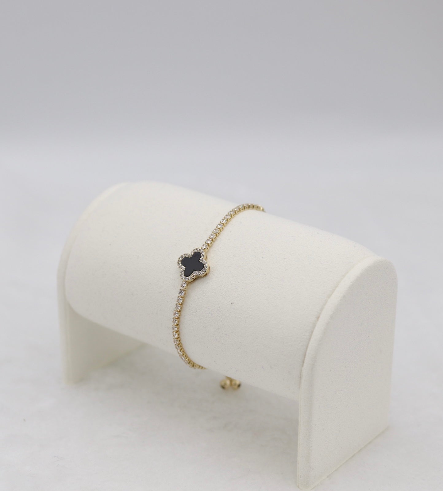 Black Clover Adjustable CZ Tennis Bracelet