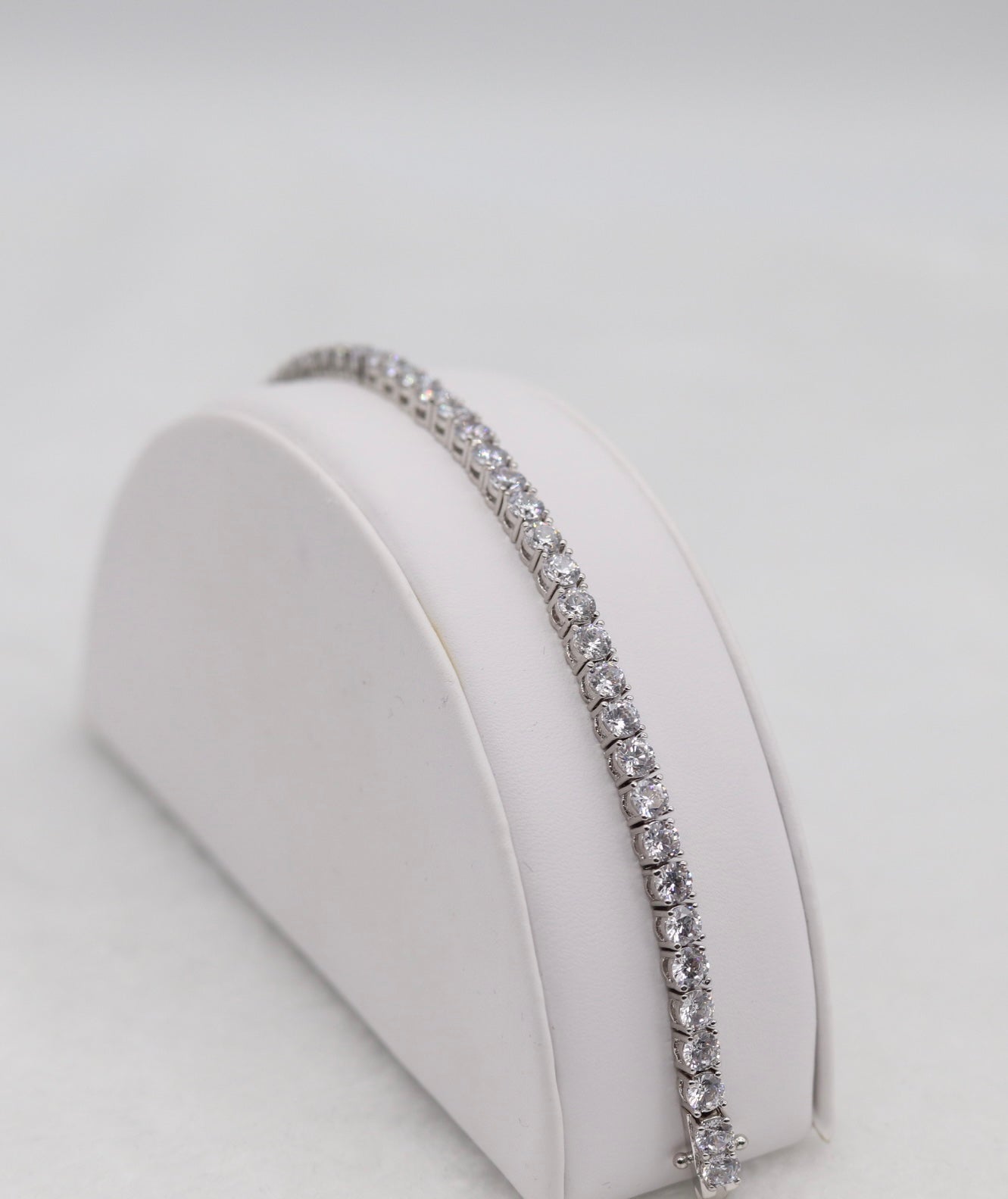 Elegant Silver CZ Tennis Bracelet