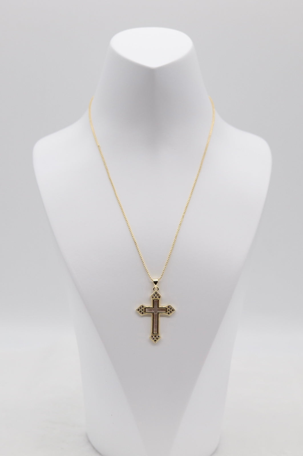 Gold Cross Pendant Necklace