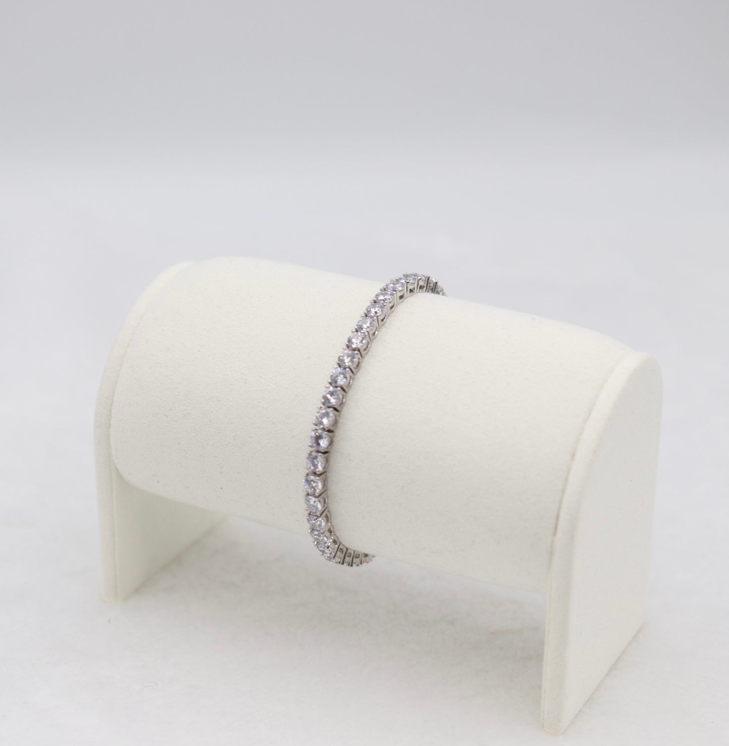 Elegant Silver CZ Tennis Bracelet