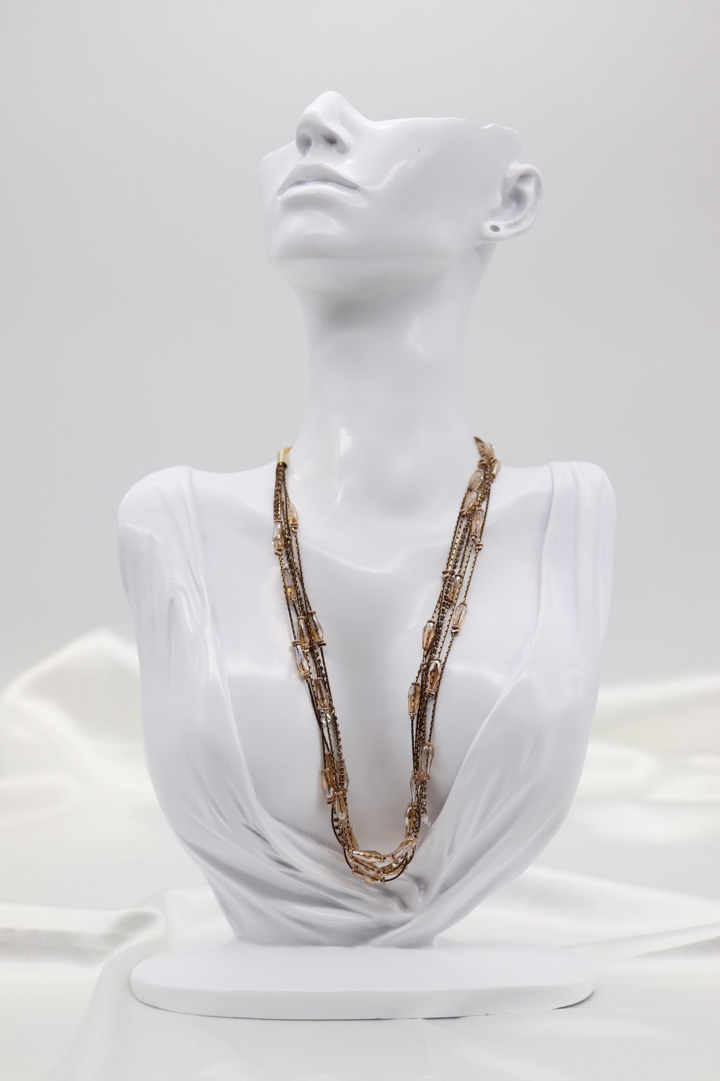 Handmade Muti-Layered Crystal Necklace