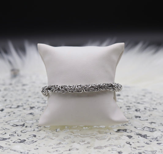Twisted Chain Bracelet, Silver