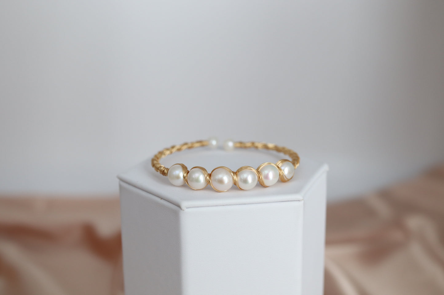 Five Fresh Water Pearls with Gold Filled Wiring