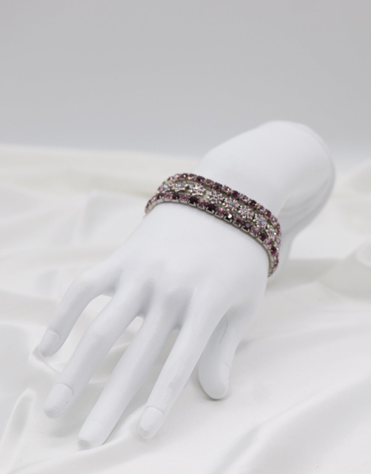 Purple Aurora Crystal Flower Bracelet