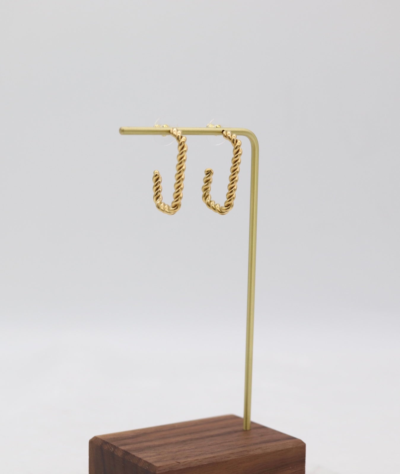 Twisted Rope Square Hoop Earrings