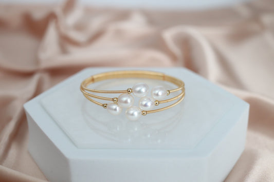 Six Fresh Water Pearls with Gold Filled Wiring