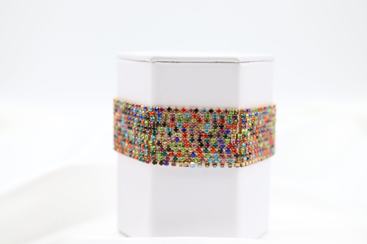 Gold Multi Crystal 12 Piece Bracelet Set